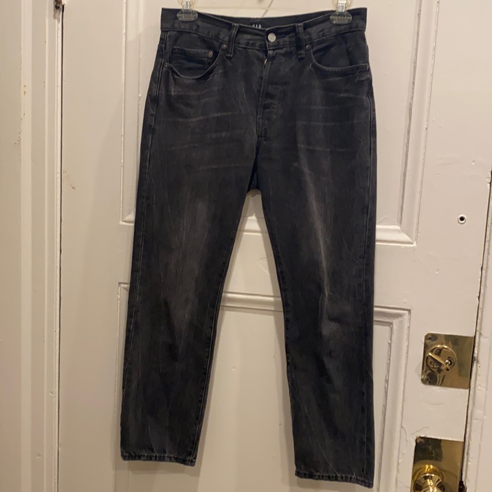 Gap 1969 Easy Taper Black Wash Jeans